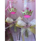 Baby Shower Princess Theme Toasting Glasses Party Supplies